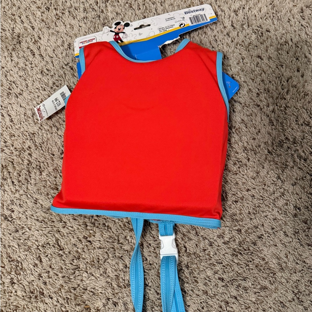 Disney Red and Blue Mickey Mouse Swim Vest - Picture 2 of 2